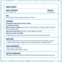 Load image into Gallery viewer, hand sanitizer drug facts